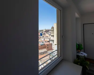 Vista generica su Cagliari o vista sulla città dall'interno dell'affittacamere