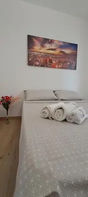 Letto o letti in una camera di Mozart Haus camere