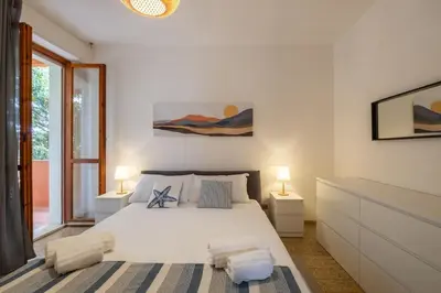 Letto o letti in una camera di Villa Sant'Andrea 180m to the Sea- Privat Parking-Netflix-Self Check in