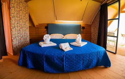 Letto o letti in una camera di AgriGlamping Munai