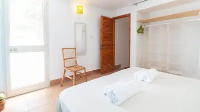Letto o letti in una camera di Villa Brezza di Mare-Geremeas Country Club