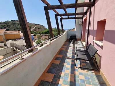 Balcone o terrazza di Oasi Blu Monolocale Vista Mare