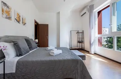 Letto o letti in una camera di Hesa House