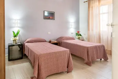 Letto o letti in una camera di L'Ulivo Affittacamere Gonnosfanadiga
