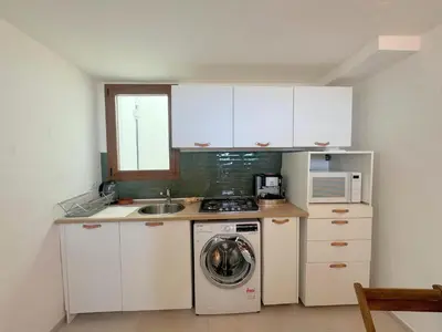 Cucina o angolo cottura di Orizzonte Azzurro, vista mare