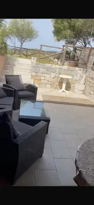 Area soggiorno di Villa Turchese Villasimius 200mt dal mare
