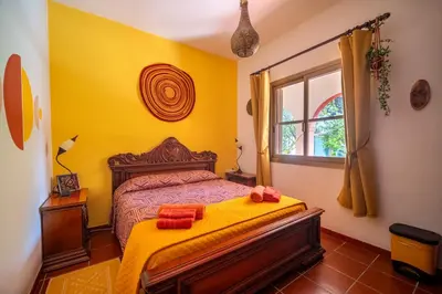 Letto o letti in una camera di Resonance Experience - Villa Escape Surrounded by Nature & Ancient Sites