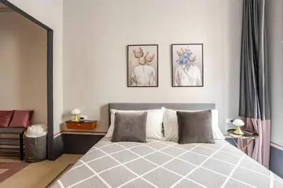 Letto o letti in una camera di guesthouse Electra