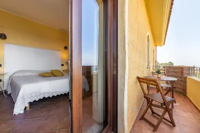 Letto o letti in una camera di B&B Pedra Rubia