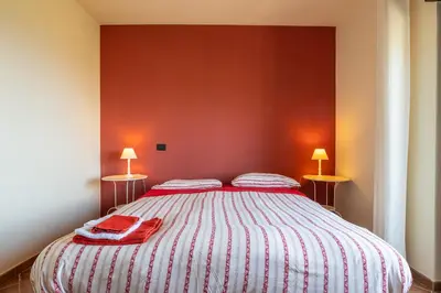 Letto o letti in una camera di B&B Pedra Rubia