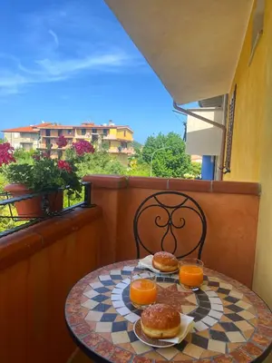 Balcone o terrazza di Appartamento il Lentischio a 5 minuti dal mare con Aria Condizionata