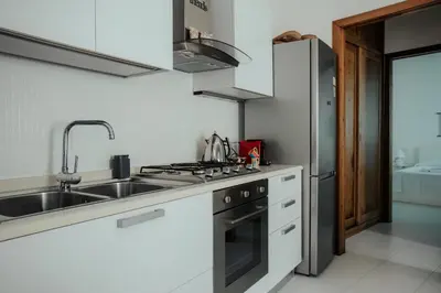 Cucina o angolo cottura di Casa Giunicchi, un gioiello fronte mare