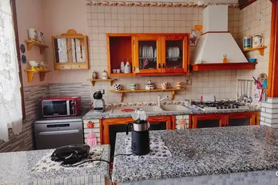 Cucina o angolo cottura di Flowers House Appartamento a Quartu S Elena