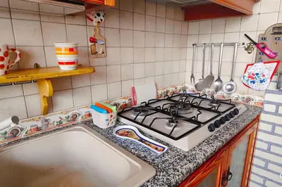 Cucina o angolo cottura di Flowers House Appartamento a Quartu S Elena