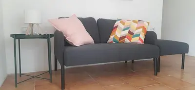 Area soggiorno di casa vacanza le bleu et le vert a 180 mt dal mare