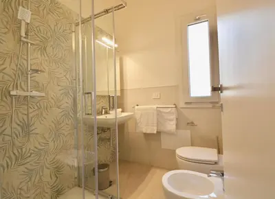 Bagno di Residence in Costa Rei just 450 meters from the beach, apartments with air conditioning and outdoor private area