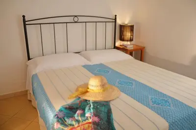 Letto o letti in una camera di Appartamento con cortile