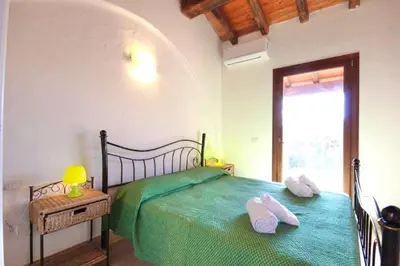 Letto o letti in una camera di Villas with private pool in Costa Rei just 500 meters from the sea