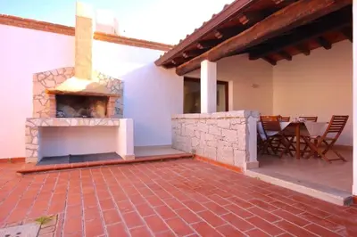 Patio o area all'aperto di Villas with private pool in Costa Rei just 500 meters from the sea