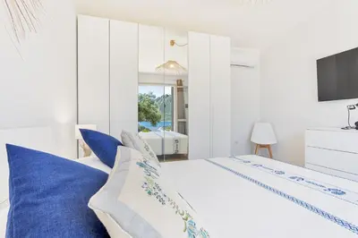 Letto o letti in una camera di Villa Bellavista