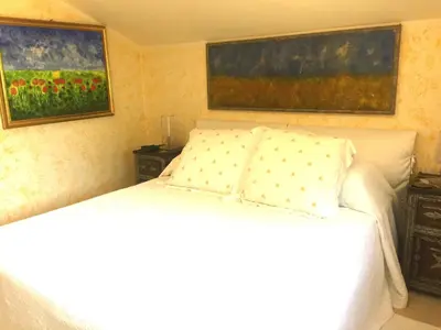Letto o letti in una camera di Sardegna - Villa Con Parco e Piscina a Carloforte