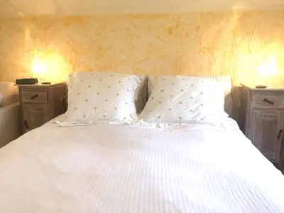 Letto o letti in una camera di Sardegna - Villa Con Parco e Piscina a Carloforte
