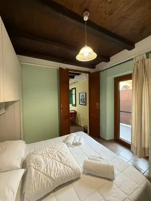 Letto o letti in una camera di Antica Dimora