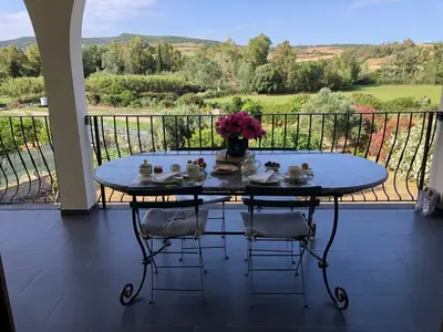Balcone o terrazza di Les Lauriers, chambre d'hôtes