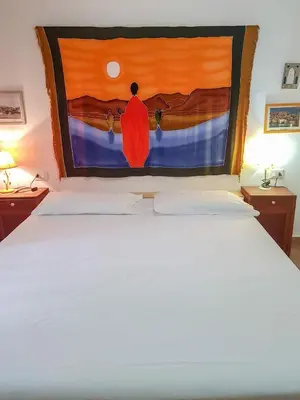 Letto o letti in una camera di Porto Pineto villa indipendente 100 mt dal mare IUNP7395