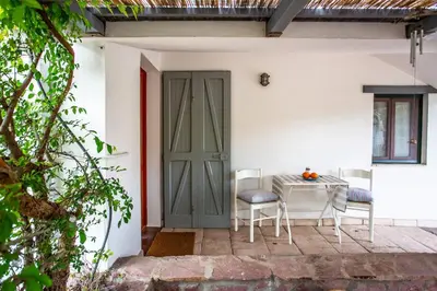 Balcone o terrazza di VILLA with pool SU PREPPA 'S AUS