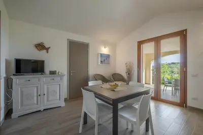 TV o dispositivi per l'intrattenimento presso Comfort house with sea view- 5 minutes from the sea