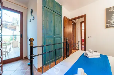 Letto o letti in una camera di Villa Melita