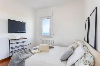 Letto o letti in una camera di Casa Futuro - Beautiful sea view with pool
