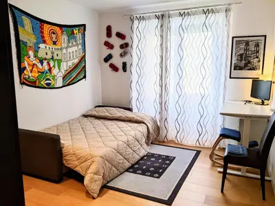 Letto o letti in una camera di Spacious and bright 2 BR apartment near Poetto