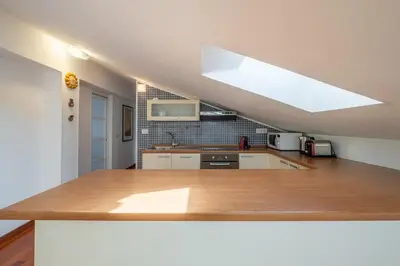 Cucina o angolo cottura di Private terrace- Modern apartament 5 minutes from the sea