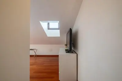 TV o dispositivi per l'intrattenimento presso Private terrace- Modern apartament 5 minutes from the sea