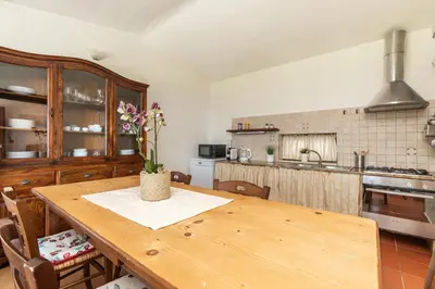 Cucina o angolo cottura di Casa Isolotto D'Ogliastra - vista mare