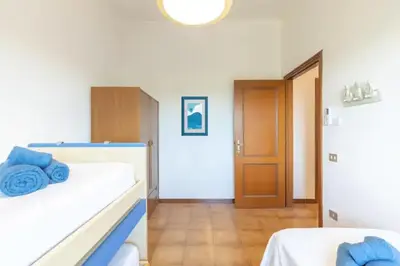 Letto o letti in una camera di Terrace sea view - Porto Columbu