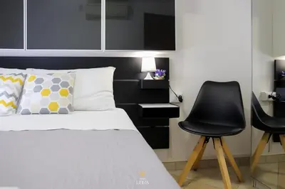 Letto o letti in una camera di Villa Libra