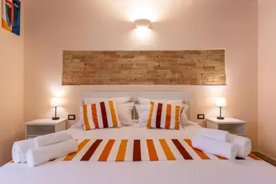 Letto o letti in una camera di Casadicastello