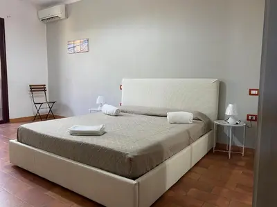 Letto o letti in una camera di Sax's house