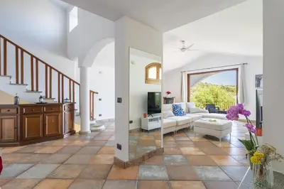 TV o dispositivi per l'intrattenimento presso Alisei Villa vista mare