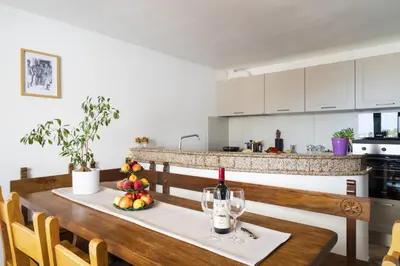 Cucina o angolo cottura di Alisei Villa vista mare