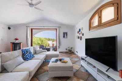 TV o dispositivi per l'intrattenimento presso Alisei Villa vista mare