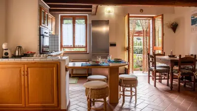 Cucina o angolo cottura di Il Giardino della Casa dei Pescatori - Portopaglia