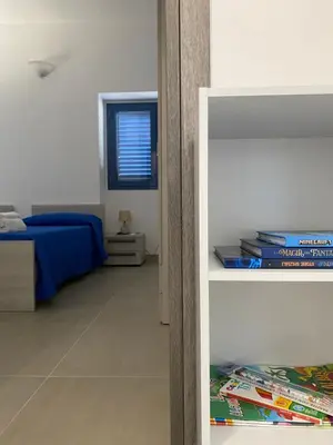 Letto o letti in una camera di Casa Chiai