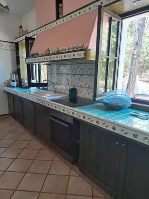 Cucina o angolo cottura di Villa Pina 100 meters from the sea