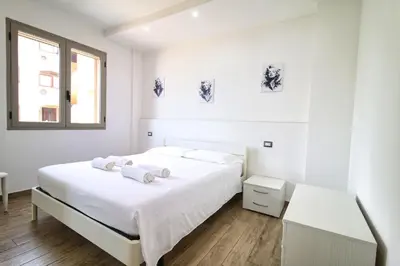 Letto o letti in una camera di Casa di Marilyn