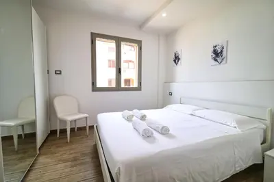 Letto o letti in una camera di Casa di Marilyn