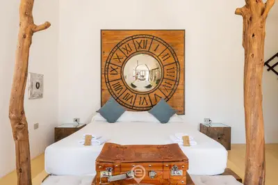Letto o letti in una camera di Villa Barbagallo